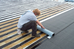 Travaux d'étanchéité avec membrane bitumineuse  